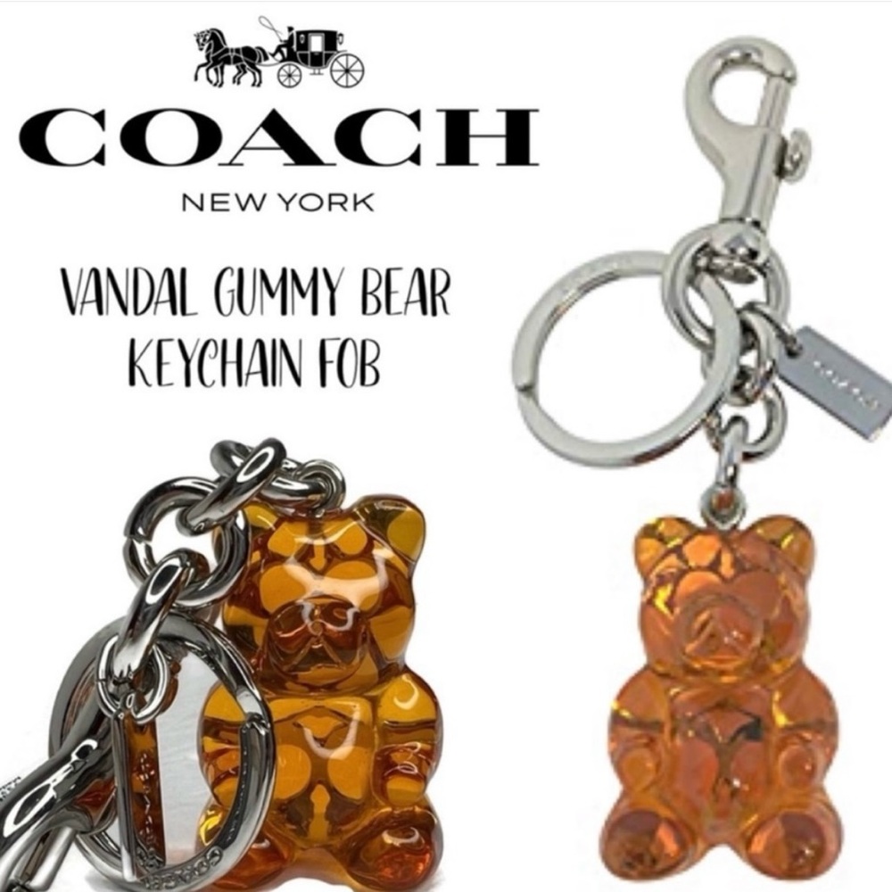 Coach Vandal Resin & Metal Gummy Bear Bag Charm Keychain